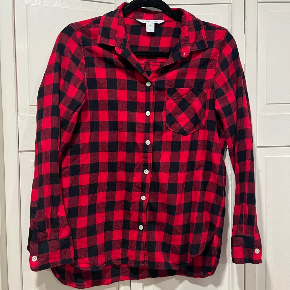 Old navy classic plaid‎ shirt size small